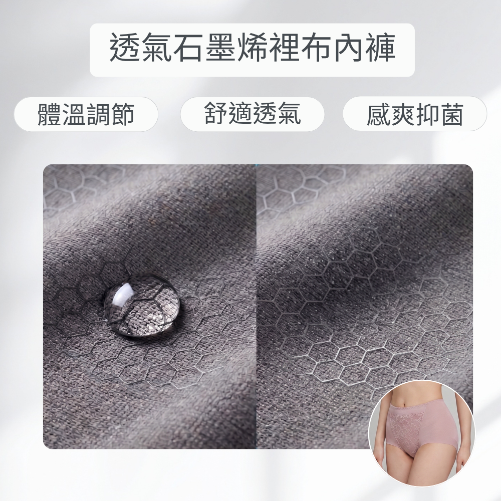 Belly Control 系列 白石墨烯收腹褲 輕塑鎖邊款